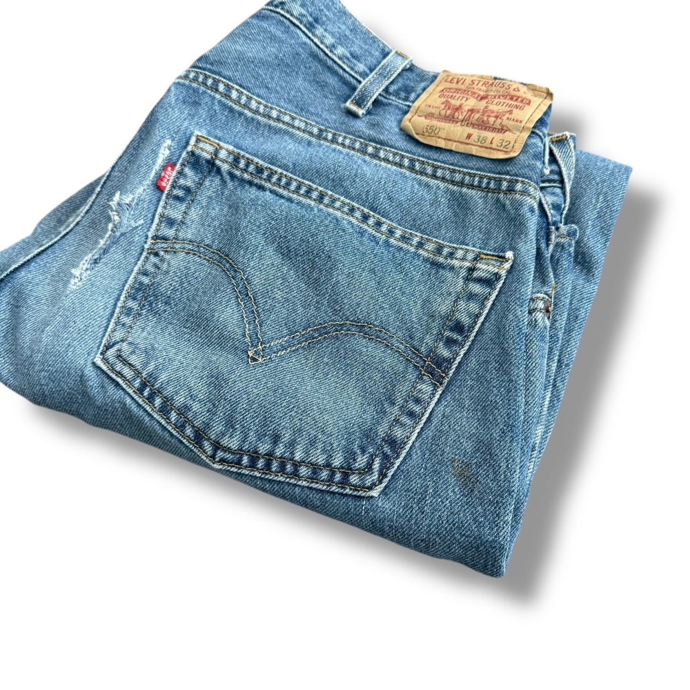 Levi's 550 Relaxed Fit Jeans Men's W38‎ L32 Light Wash Denim Distressed